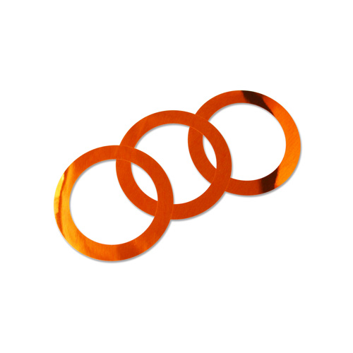 57mm Decorative Rings - Orange 100pcs