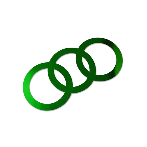 57mm Decorative Rings - Green 100pcs