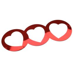 57mm Decorative Rings -Red Heart Shape 100pcs