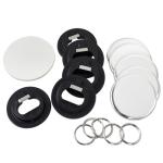57mm Bottle Opener Badge Parts (With Plastic Back Parts & Key Ring)