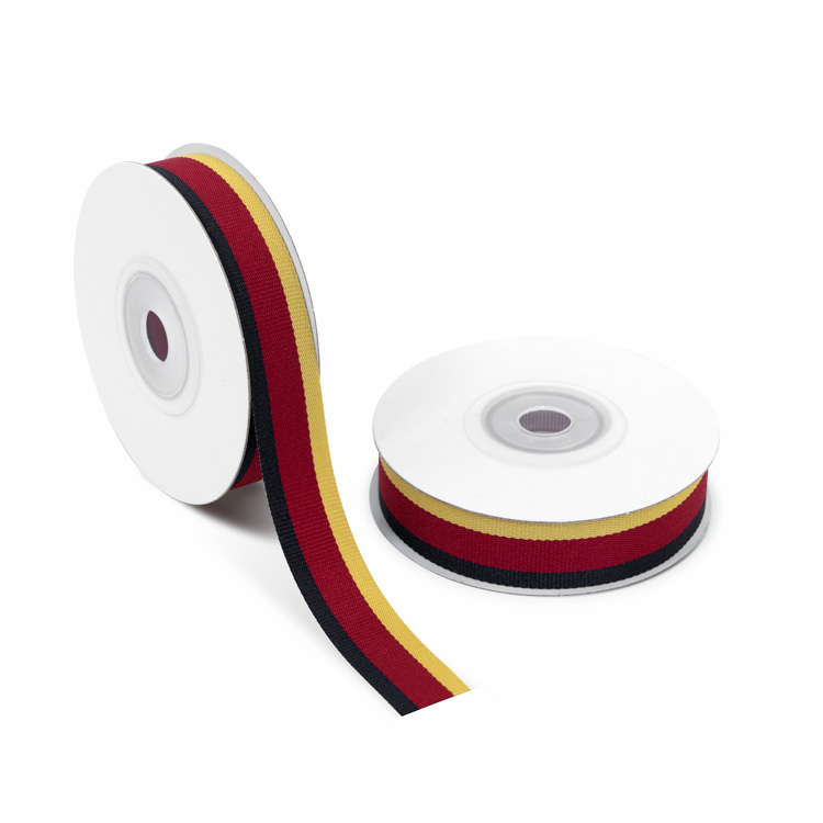 57mm メダル パーツセット [ストライプ:ダークブルー&ワインレッド&マスタード] 50個