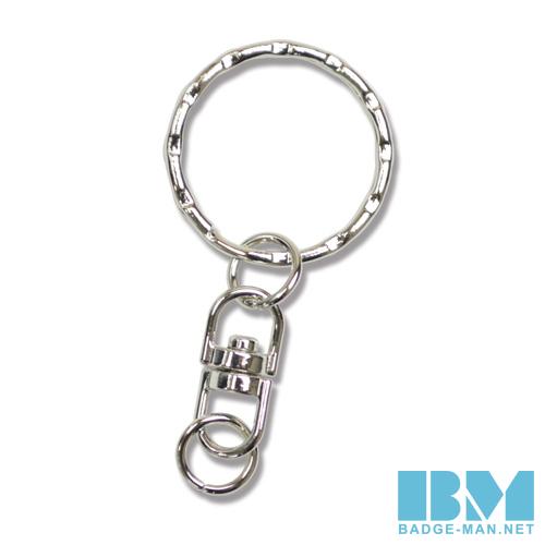 キーホルダー金具 波型ニコイル シルバー色 Badge Man Net 缶バッジセット専門店 缶バッジマシン 缶バッジパーツセット